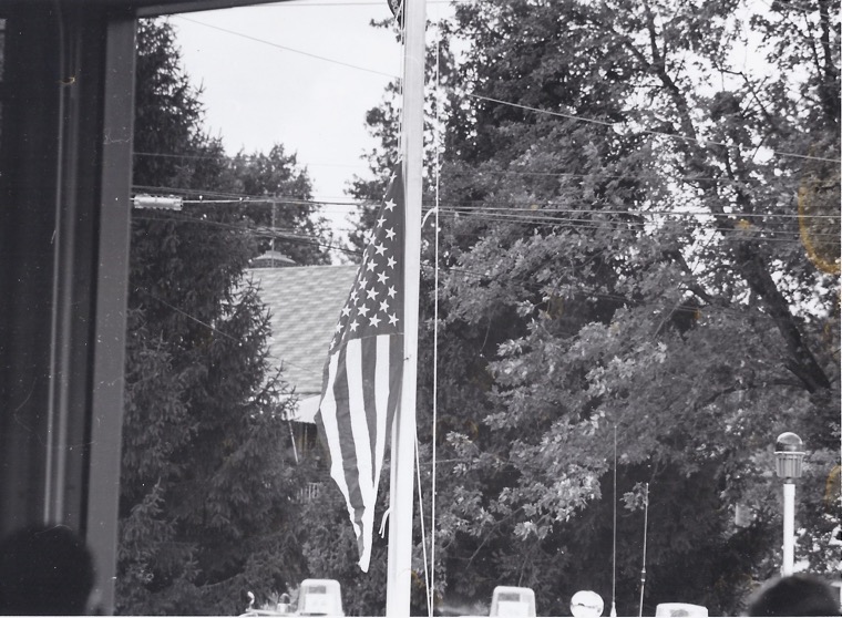 Covedale Station 3 Opening and Dedication US Flag being Raised for First Time.jpg