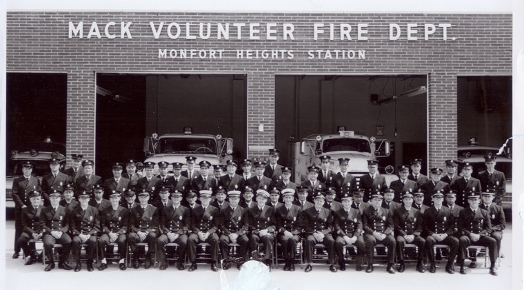 Firefighters in front of Monfort Heights Station in 1971.jpg